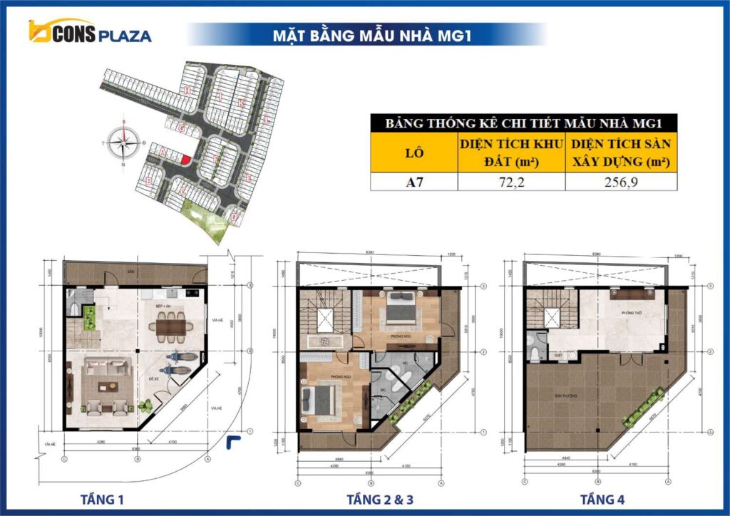 MẶT BẰNG NHÀ PHỐ BCONS PLAZA